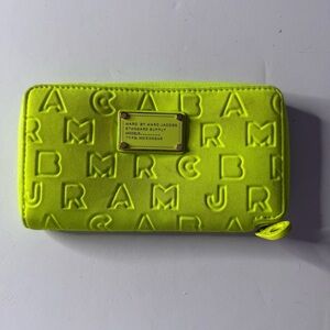 Marc Jacobs Bright Yellow Embossed Wallet